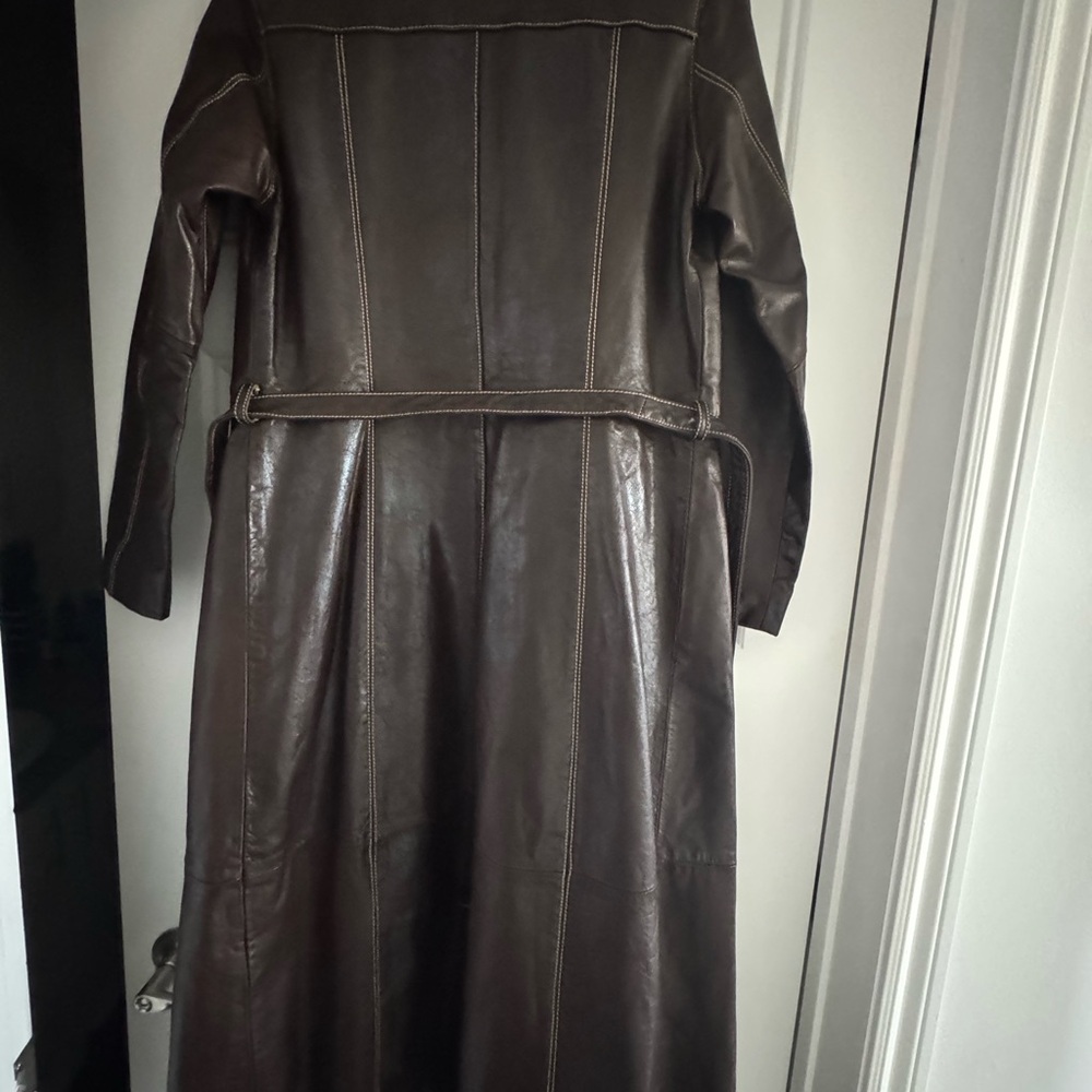 Wilsons Leather Dark Brown Trench Coat Like new - Picture 7 of 8